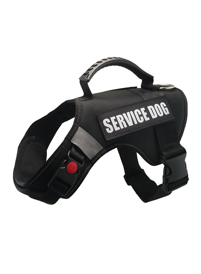 Adjustable Service Dog Harness Vest Black M - Image 1