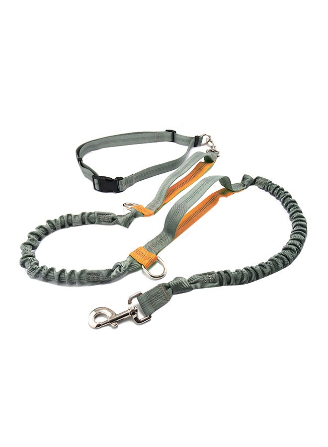 لجام مطاطي مزدوج للتدريب قابل للسحب ومزود بحزام خصر رمادي / أورانج 355جرام