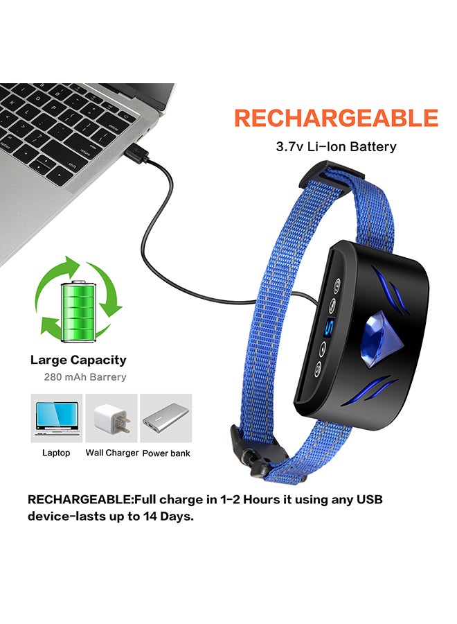 6 in 1 Adjustable Shock Training Collar With Screen Display Blue 130grams - Image 2