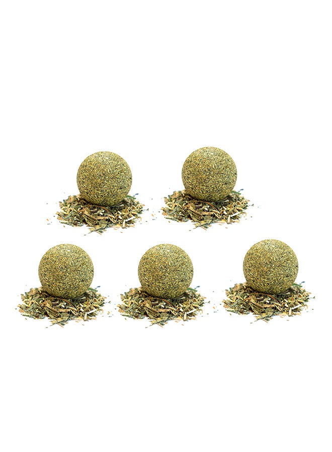 Generic - 5-Piece Catnip Chew Toy Green/Brown 50grams - Image 1
