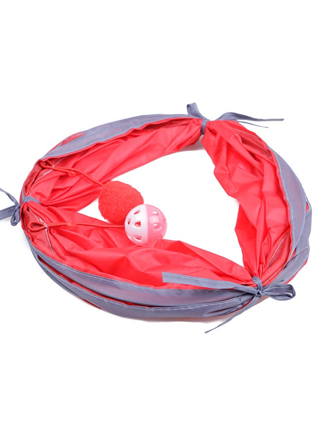 لعبة قابلة للطي على بتصميم نفق مع كرة جرس أحمر/رمادي 120جرام - Image 2