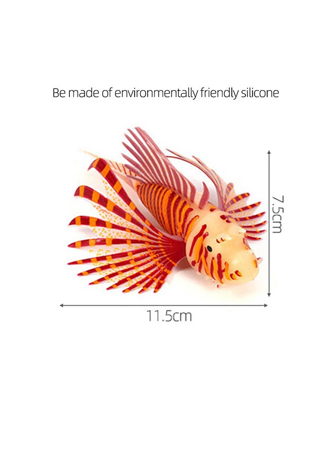Artificial Aquarium Fish Ornament Red/Yellow 11.5x7.5centimeter - Image 2
