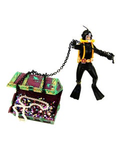 Generic Floating Diver With Treasure Chest Aquarium Ornament Multicolour 123grams  - Image 1