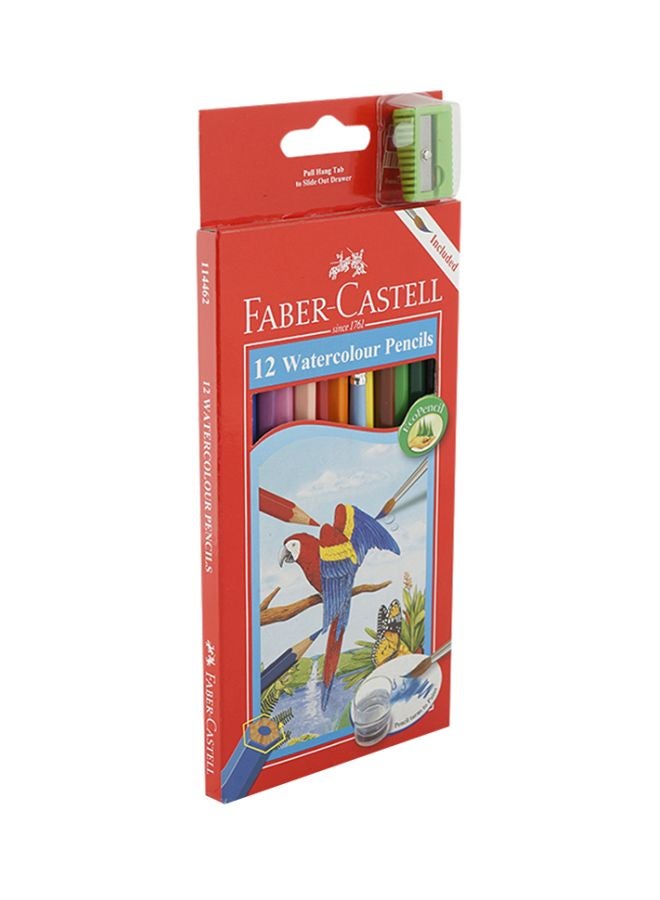 FABER-CASTELL - Faber-Castell-WaterColour Pencils Long + brush Multicolour - Image 1