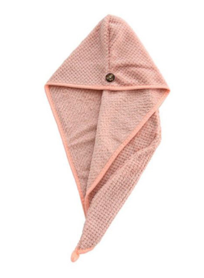 منشفة رأس لتجفيف الشعر وردي 43 x 60سم