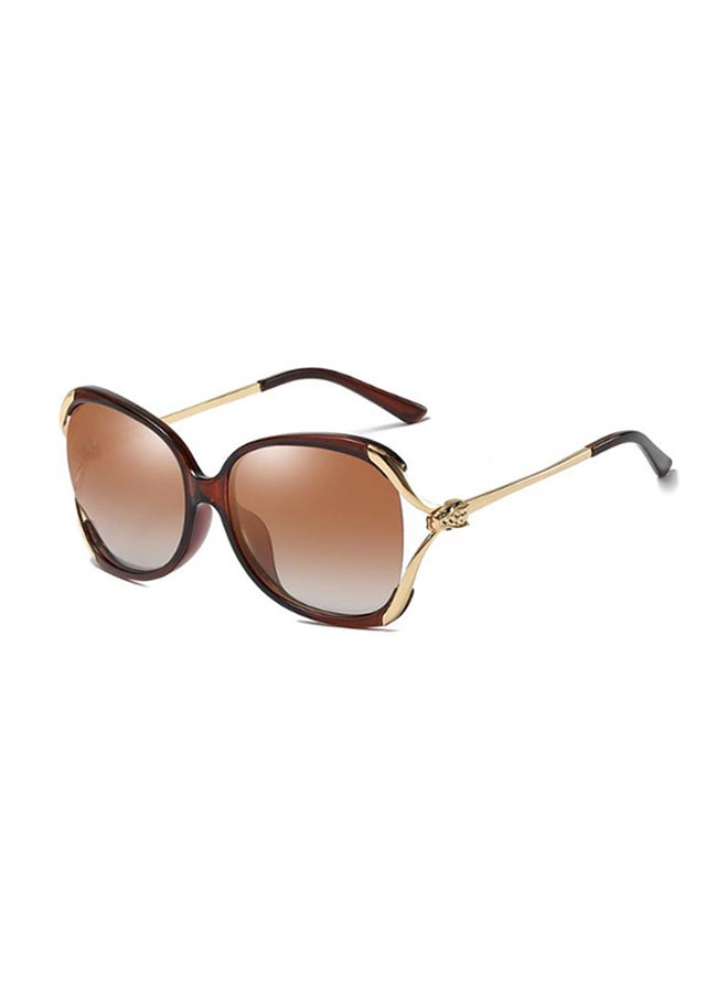 أورون نظارة شمسية بإطار على شكل فراشة وعدسات مستقطبة - مقاس العدسة: 58 مم