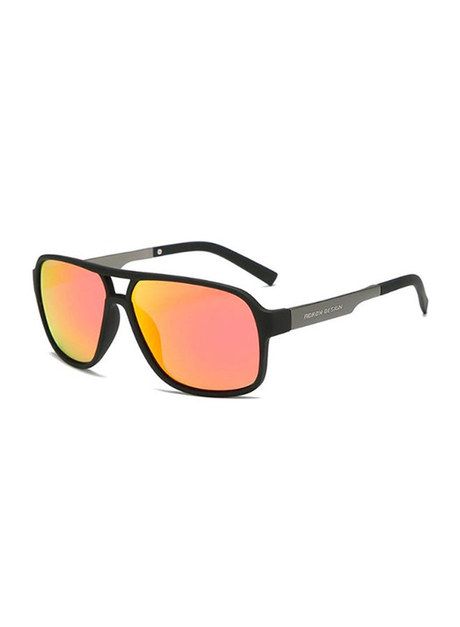 أورون Men's Polarized Rectangular Sunglasses - Lens Size: 49 mm