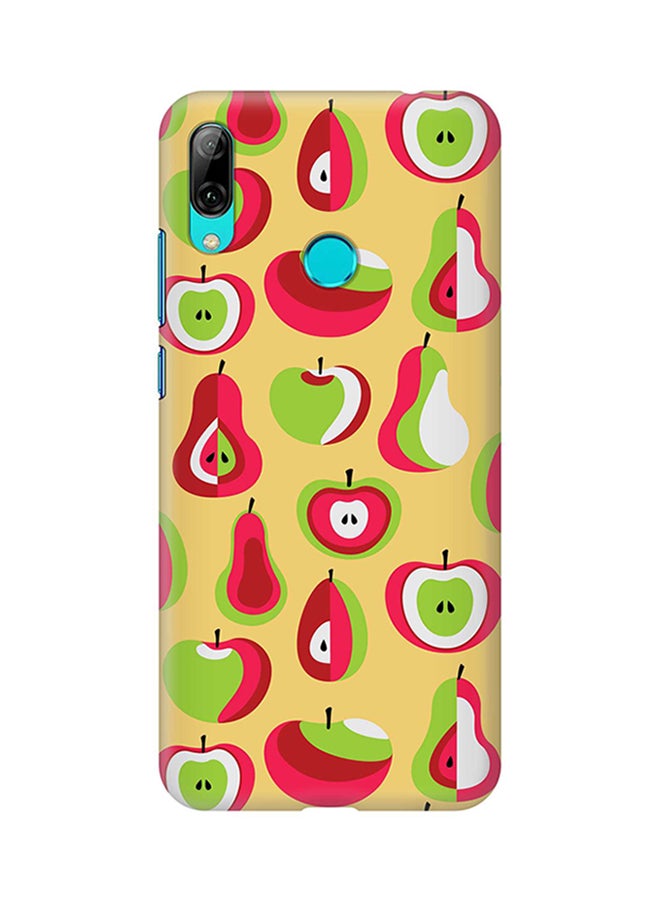 غطاء حماية لموبايل هواوي Y7 برايم (2019) مزين بأشكال تفاح برسم فني حديث