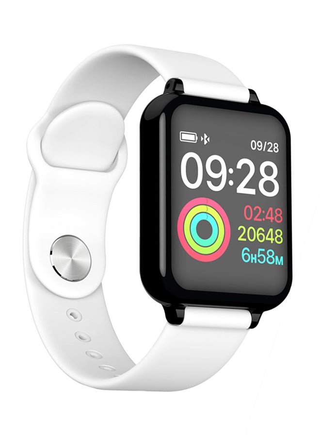 Waterproof Smart Watch With Heart Rate Monitor And Oxygen Detector 180 mAh White
