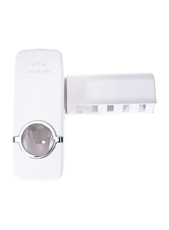 Generic - Automatic Toothpaste Dispenser With Toothbrush Holder Set White 200grams - Image 1