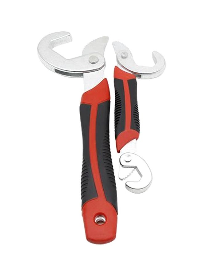 SAPU 2-Piece Snap And Grip Wrench Spanner Set Silver/Red - Image 1