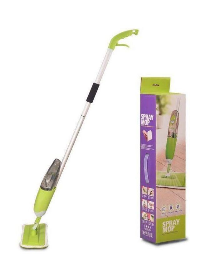 Handheld Microfiber Cleaning Spray Mop Green/Silver - Image 2