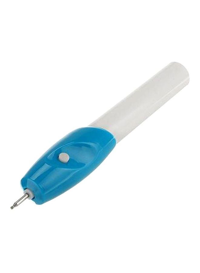SAPU Electric Engraver Etching Pen White/Blue/Silver  - Image 1