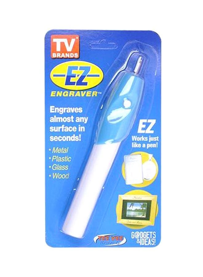 SAPU Electric Engraver Etching Pen White/Blue/Silver  - Image 2