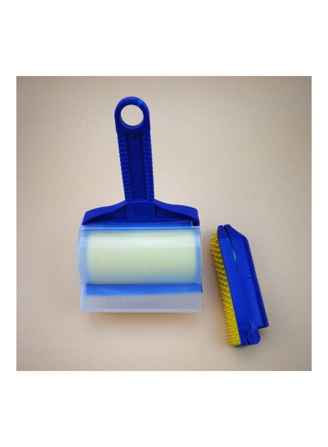 طقم فرشاة للجسم مزودة بشعيرات بارزة ومرنة من قطعتين أزرق/أصفر - Image 2