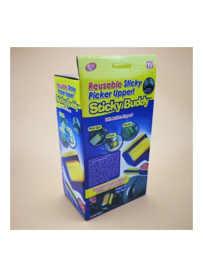 طقم فرشاة للجسم مزودة بشعيرات بارزة ومرنة من قطعتين أزرق/أصفر - Image 3