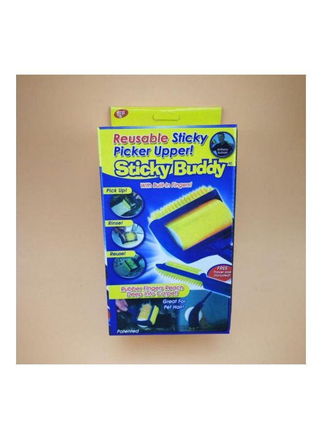 طقم فرشاة للجسم مزودة بشعيرات بارزة ومرنة من قطعتين أزرق/أصفر - Image 4