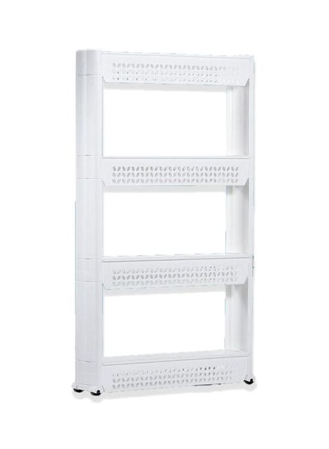 4-Shelves Multipurpose Storage Organizer White 102x55cm