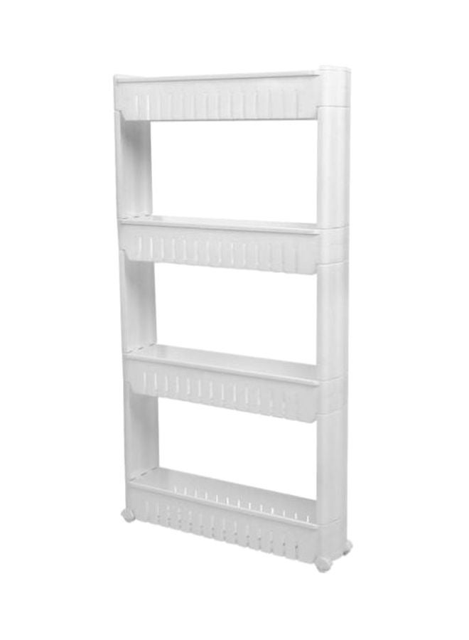 4-Layer Kitchen Trolley Organizer White 54x12x100centimeter - Image 1