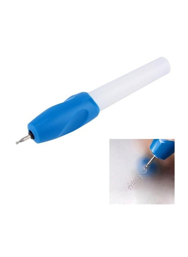Generic Multipurpose Mini Electric Engraving Pen Blue/White  - Image 2