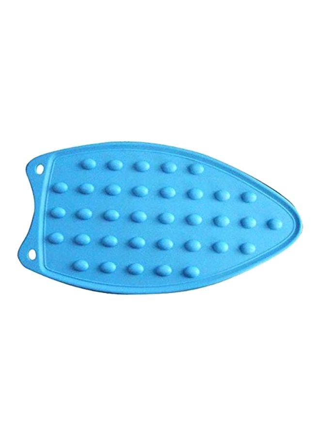 Kuber Industries Silicon Iron Mat Blue 26x14cm