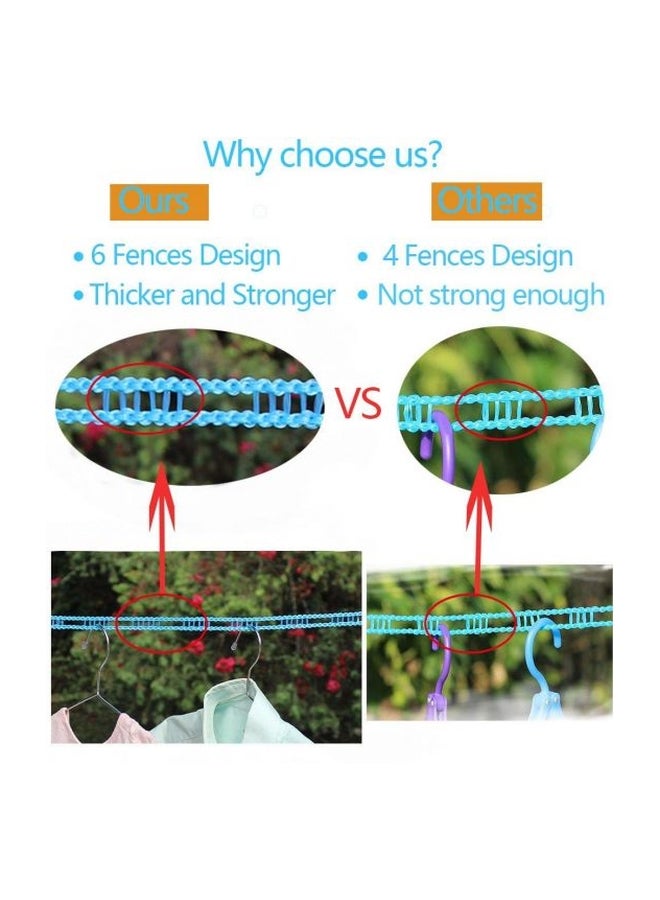 2 Piece Nylon Clothesline Drying Rope Blue/Green 7.8x5x1.6inch - Image 2