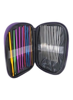 22-Piece Knitting Needles Set With Bag Multicolour