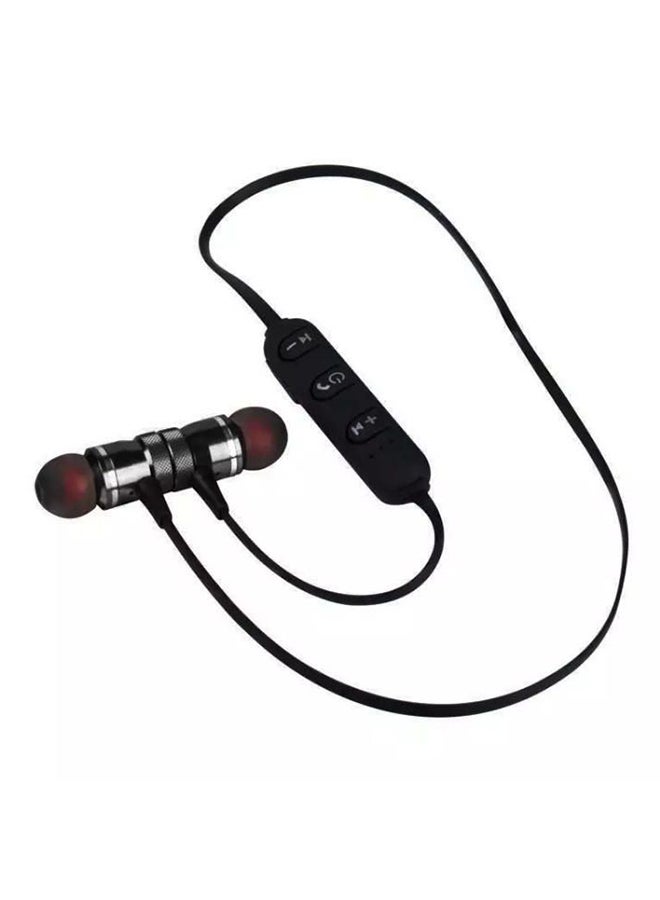 Wireless In-Ear Neckband Headset With Microphone Black 