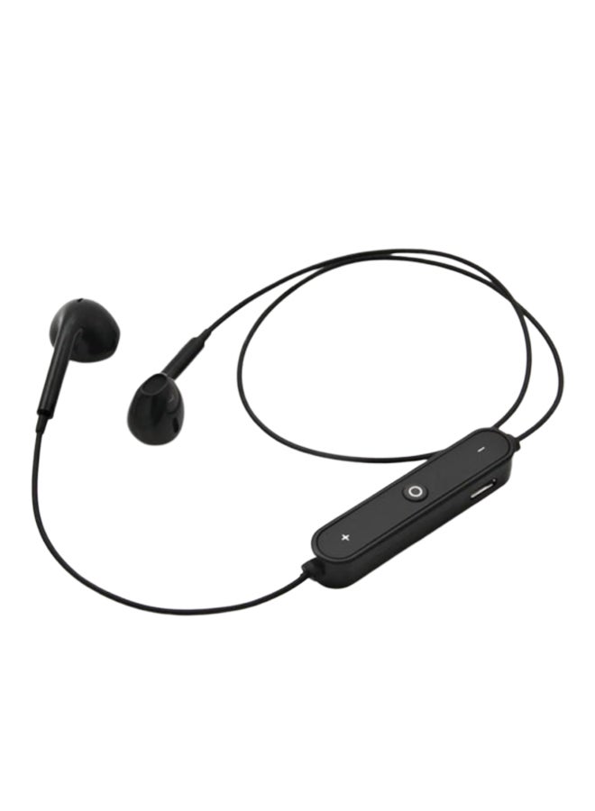 Wireless In-Ear Neckband Headset With Microphone Black 