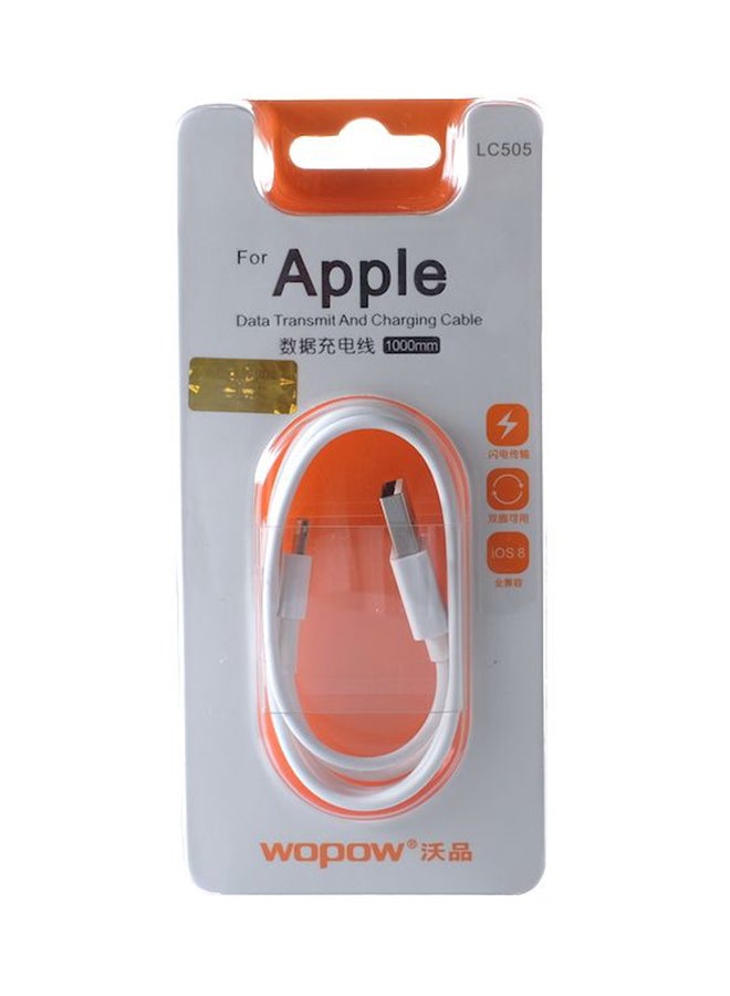 وبو كابل شحن لأجهزة أبل أبيض - Image 1