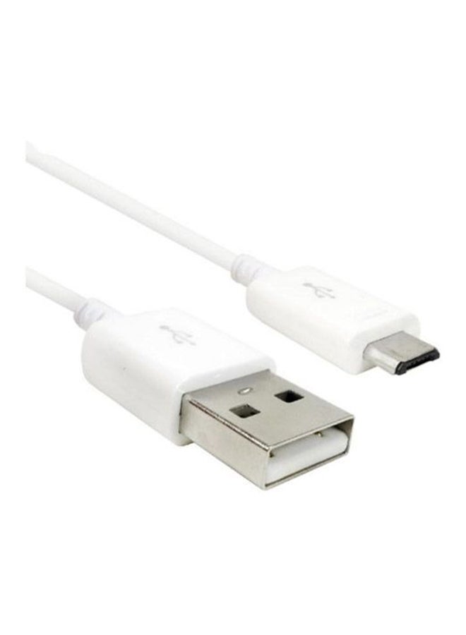 كابل للشحن بمنفذ USB لهاتف سامسونج جالاكسي S6 أبيض - Image 1