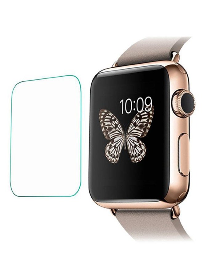 لاصقة حماية للشاشة من الزجاج المقوى لساعة يد أبل قياس 42 مم شفاف
