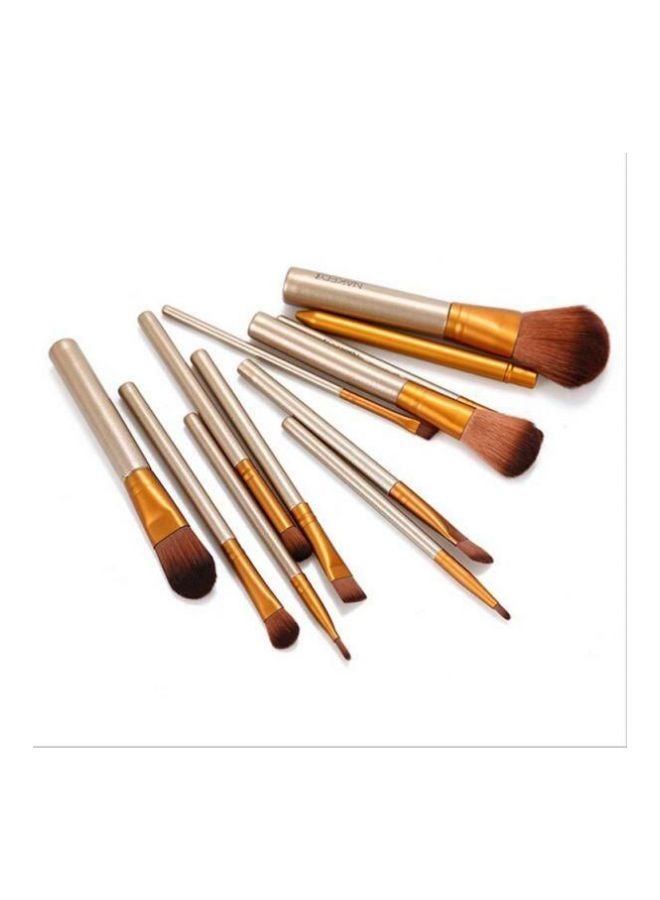 Generic - 12-Piece Makeup Brush Set With Box Gold/Brown - Image 1
