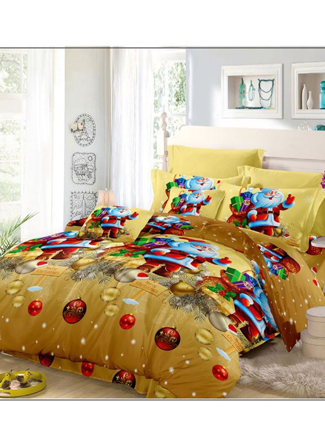 JessyHome 3D Printed Santa Duvet Cover Set Polyester Multicolour - Image 1