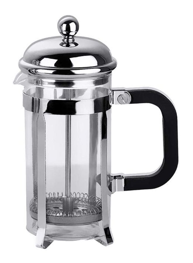 Cafetiere French Press Coffee Pot Clear/Black/Silver
