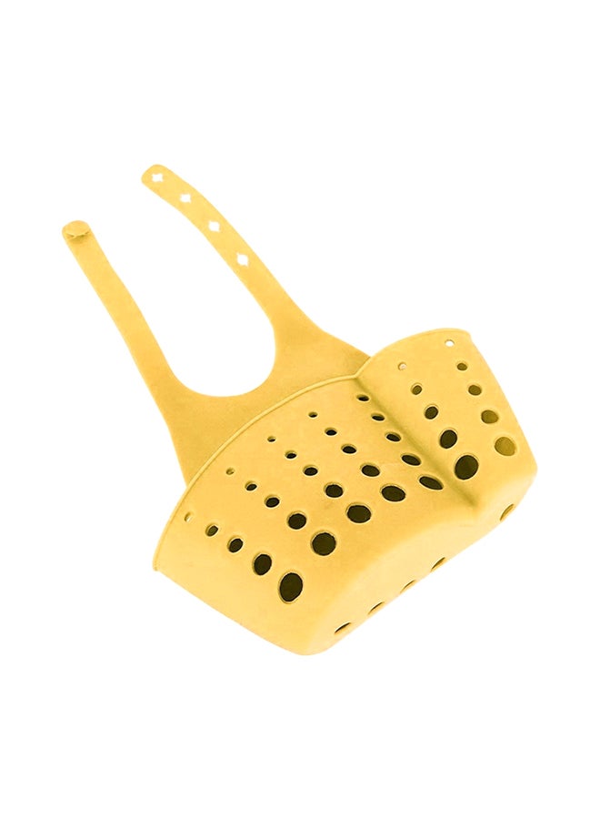 Adjustable Snap Sink Sponge Storage Rack Orange 10x7x10.5cm