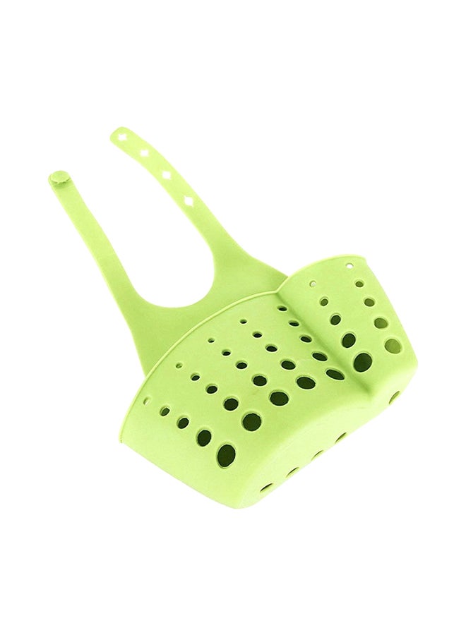 Adjustable Snap Sink Sponge Storage Rack Green 10x7x10.5cm