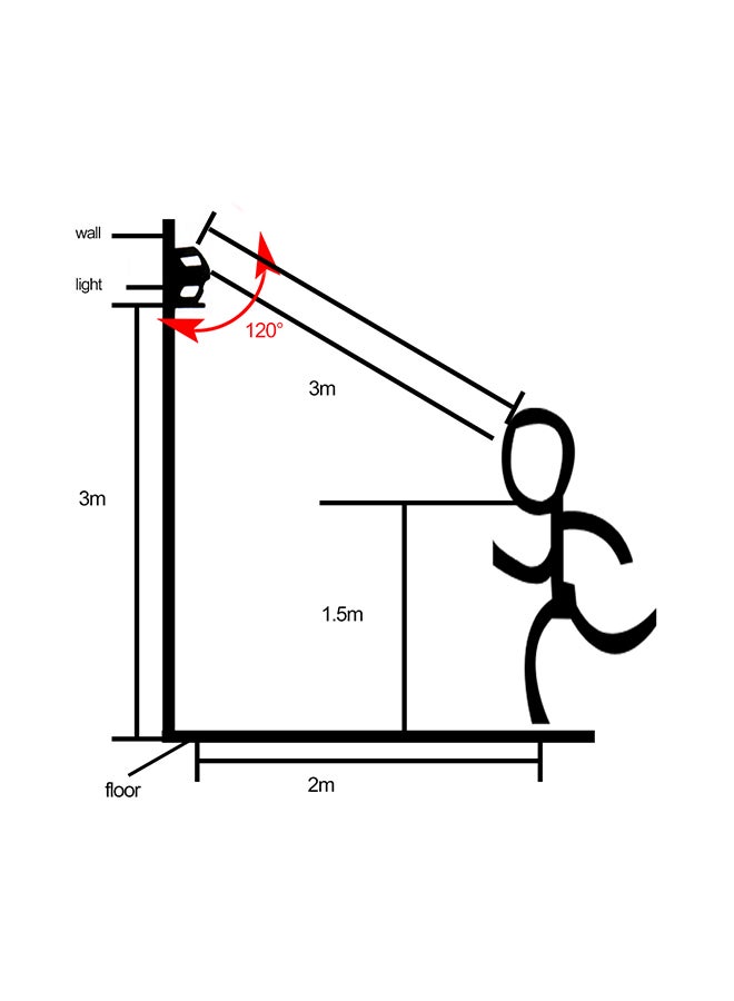 Solar Powered Split Light Motion Sensor Wall Lamp Black 0.222kg - Image 4