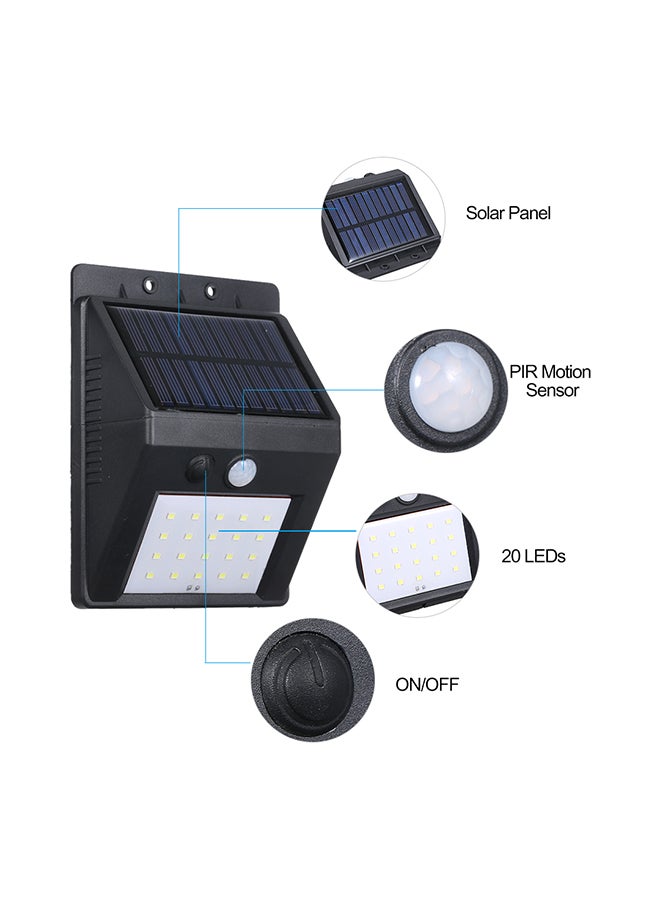 Solar Powered Split Light Motion Sensor Wall Lamp Black 0.222kg - Image 5