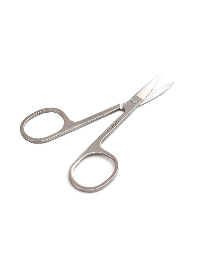 شاربدو مقص لتشذيب شعر الحاجب من الستانلس ستيل فضي - Image 1