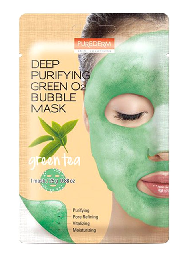 Purederm Deep Purifying Bubble Green Tea Mask 25grams 