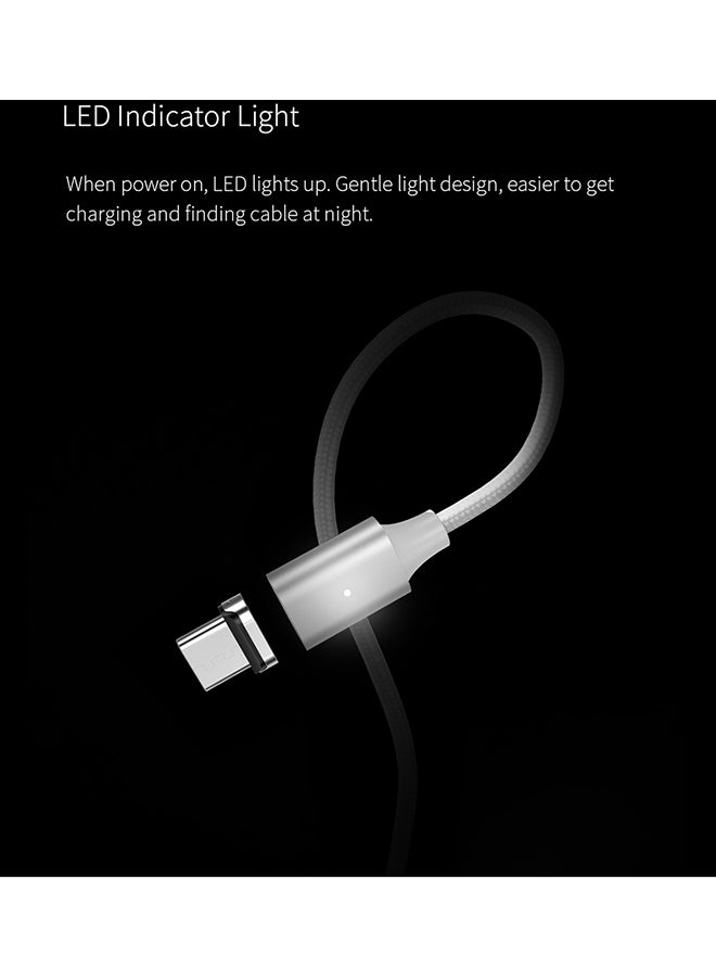 ويسكن كابل شحن ونقل بيانات بمنفذ Type-C ومايكرو USB أبيض - Image 3