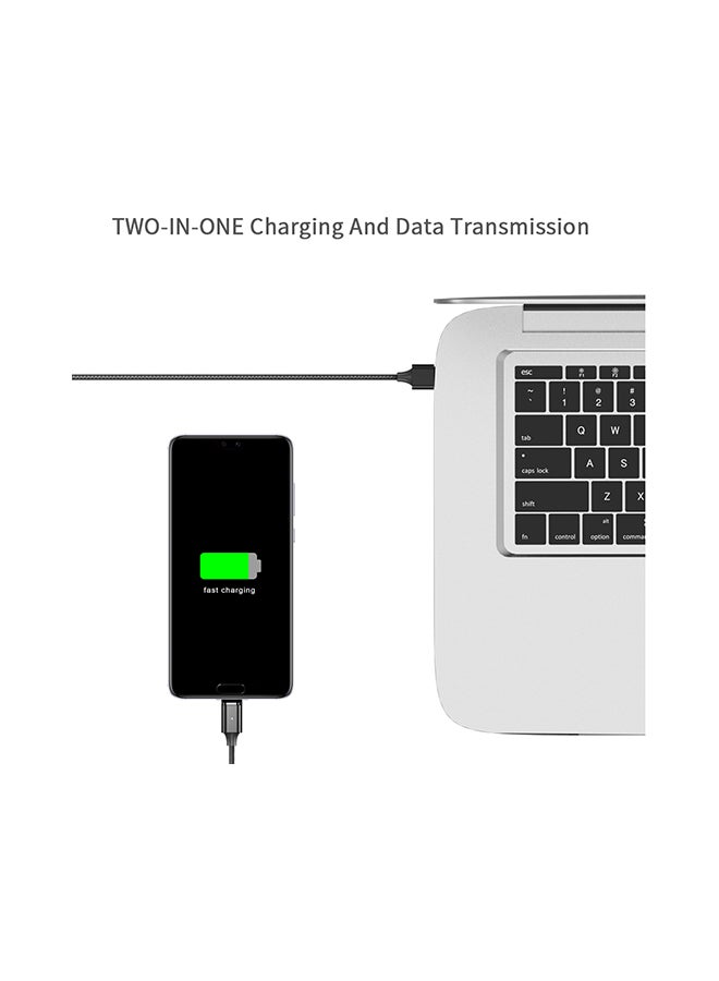 wsken Type-C Micro USB Charging Data Cable Black - Image 5