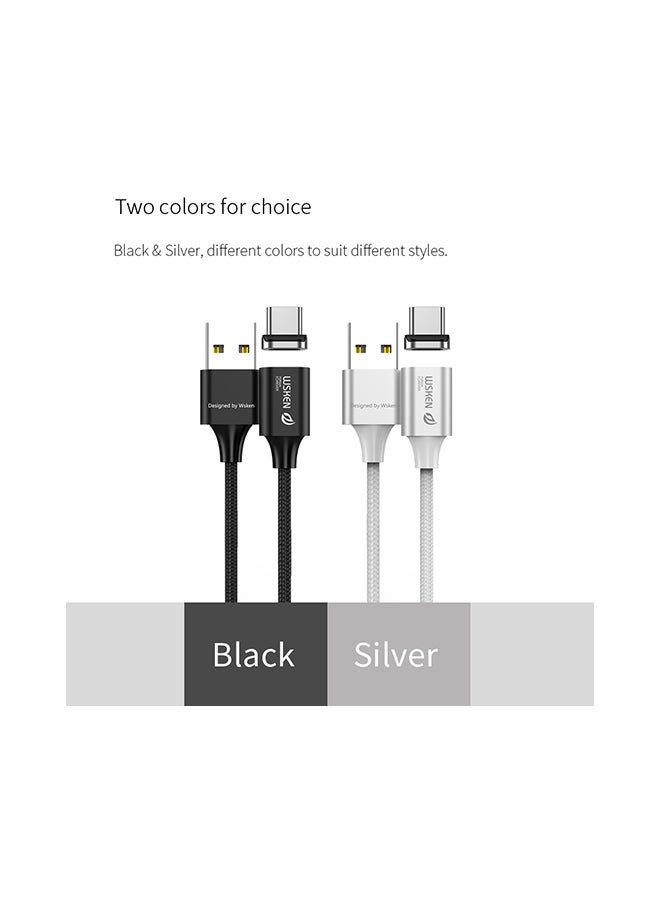 ويسكن كابل شحن ونقل بيانات بمنفذ Type-C ومايكرو USB أبيض - Image 4