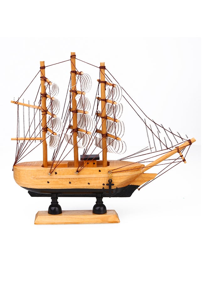 Wooden Classic Base Sailing Boat Decoration Multicolour Standard