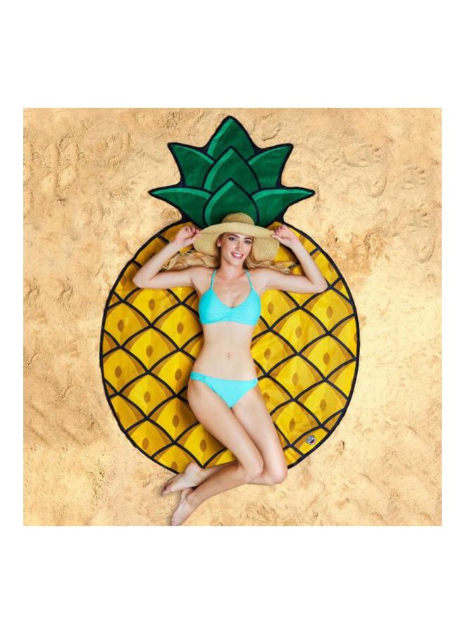 Printed Beach Towel Yellow/Green/Black - Image 2