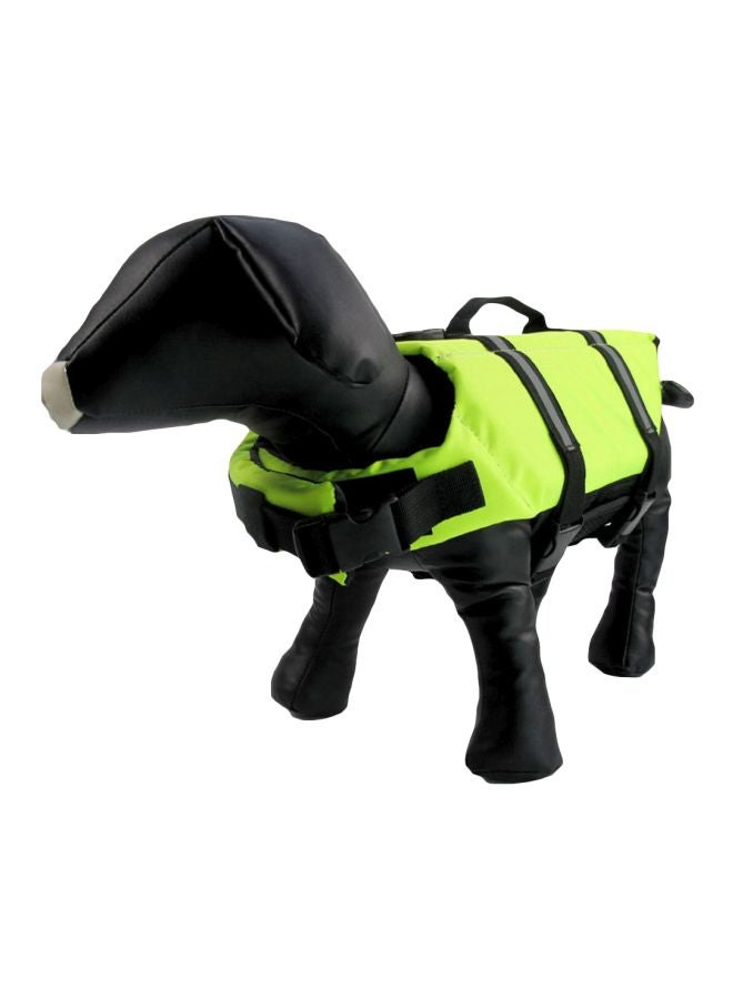 ملابس سباحة بنمط جاكيت للحيوانات الأليفة تُستخدم كسترة سلامة للكلاب أخضر L