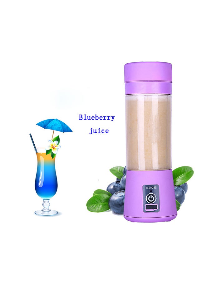 عصارة محمولة بمنفذ USB للشحن 380 ml JC0002 أرجواني/ شفاف - Image 2