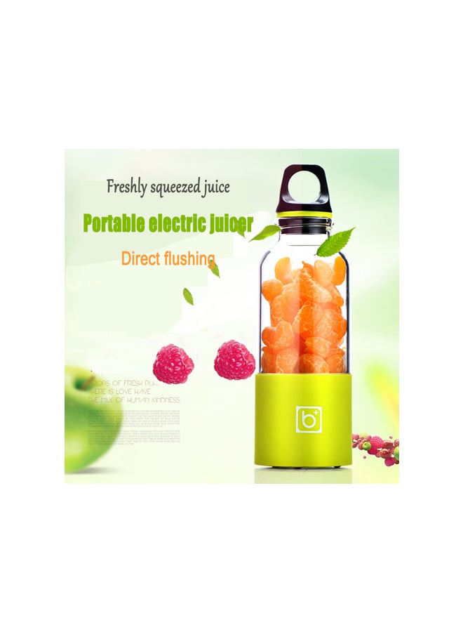 عصارة محمولة بمنفذ USB للشحن 500.0 ml JC0005 أخضر/ شفاف/ أسود  - Image 2