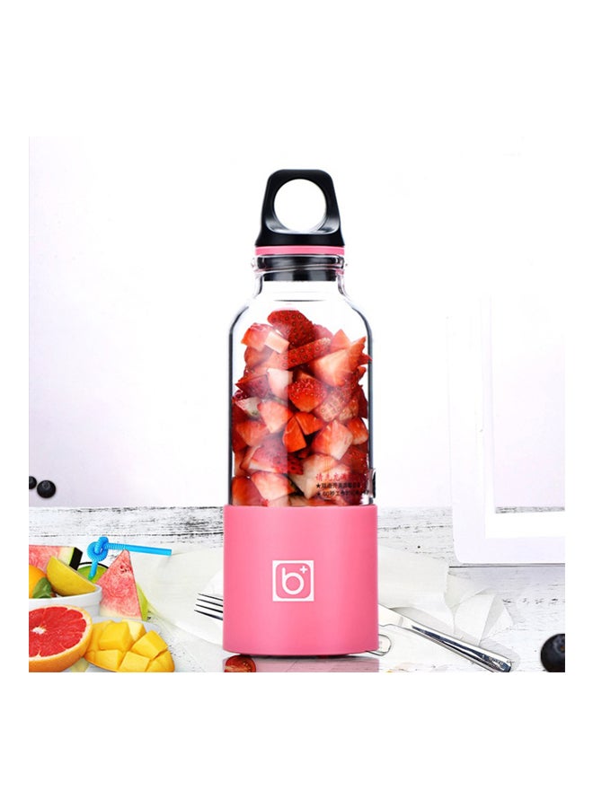 عصارة محمولة بمنفذ USB للشحن 500.0 ml JC0007 وردي/شفاف/أسود - Image 2